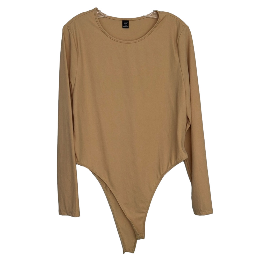 SHEIN Nude Colored Long Sleeved Body Suit Size 3XL New-No Tags